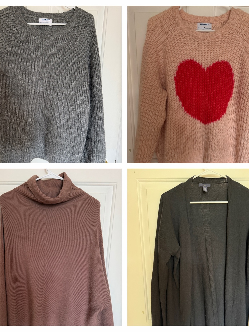 🩷 Cute Knit Sweater Closet Clear Out! Entire lot of 4 sweaters. Size M